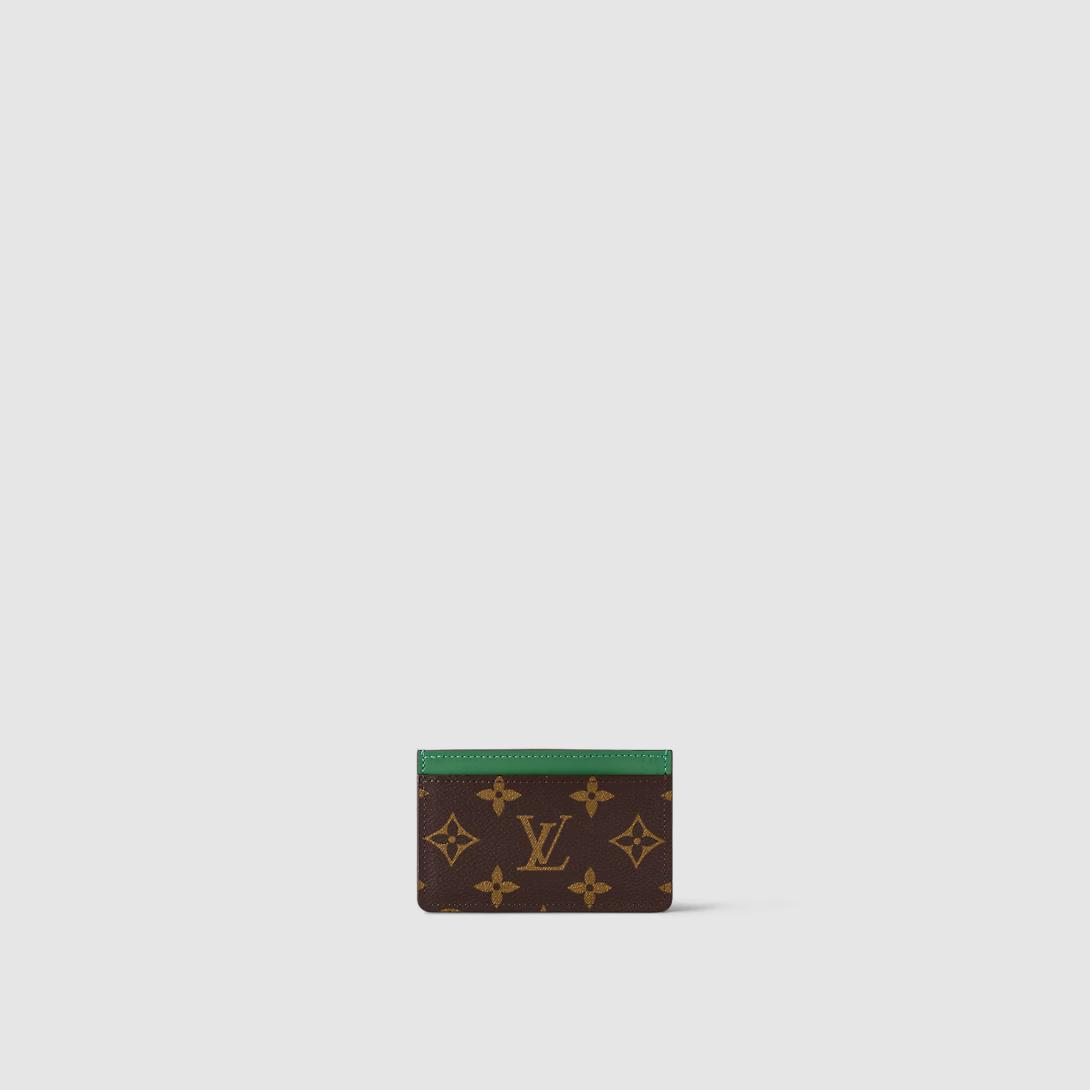 Ví Louis Vuitton Porte Cartes Simple Pm Monogram Macassar Nữ Xanh Lá